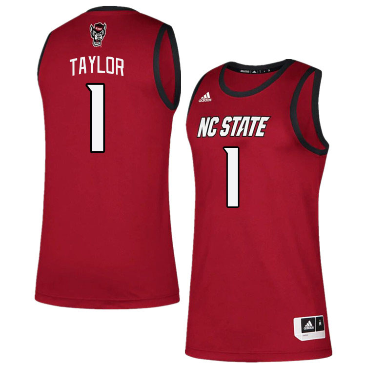 Men #1 Jayden Taylor NC State Wolfpack College Basketball Jerseys Stitched Sale-Red - Click Image to Close